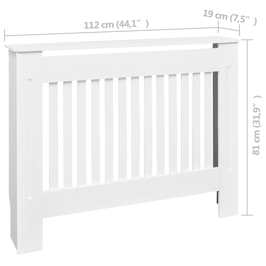 vidaXL Radiator Cover Radiator Guard for Home Office Heater Cabinet Cover MDF
